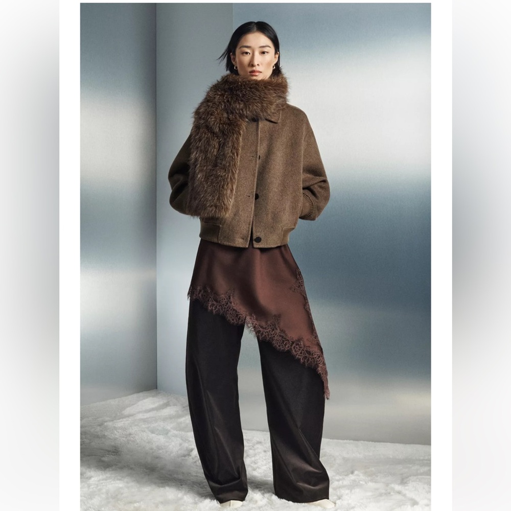 COMBINATION FAUX FUR SCARF